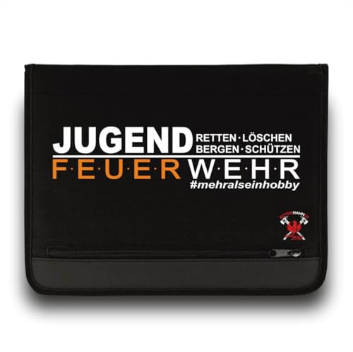 Hochwertige Feuerwehr Schreibmappe Organizer Konferenzmappe im Jugenfeuerwehr Design #mehralseinhobby