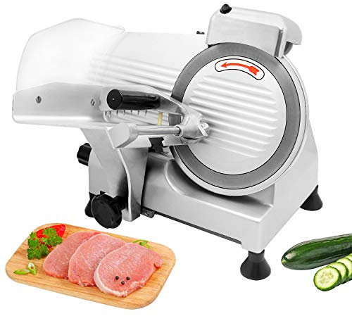 Hanchen - Affettatrice elettrica per carni bovine, piccole imprese, toast pane, surgelato, tagliatrice per rotolo di montone (20,3 cm)