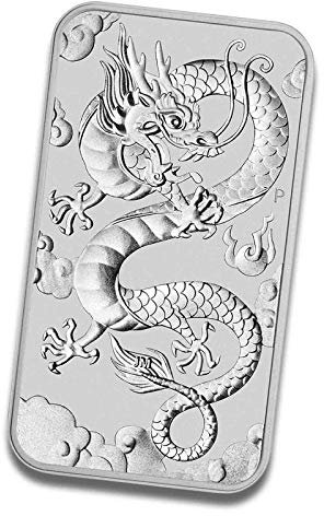 THE PERTH MINT 1 OZ Silber Silver Münze 99,99% Silber - Feingehalt 999,9 - Drache 2019 - Perth Mint Münz-Serie - Stempelglanz