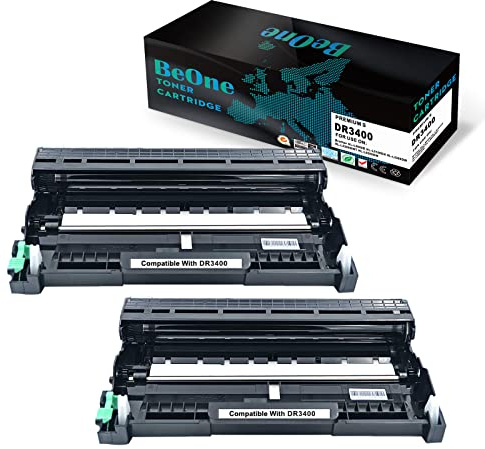 BeOne 2X DR3400 DR-3400 Unité de Tambour d'imagerie Compatible pour Imprimante Brother DCP-L5500DN L6600DW HL-L5000D L5100DN L5100DNT L5200DW L6250DN L6300DW L6300DWT L6400DW MFC-L5700DN L6800DW