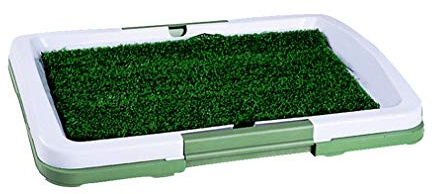 Inodoro para Perros Portátil Potty Trainer Alfombra de baño de césped Artificial para Cachorros y Mascotas pequeñas con Bandeja Resistencia a la mordedura Entrenamiento al Aire Libre en Interiores