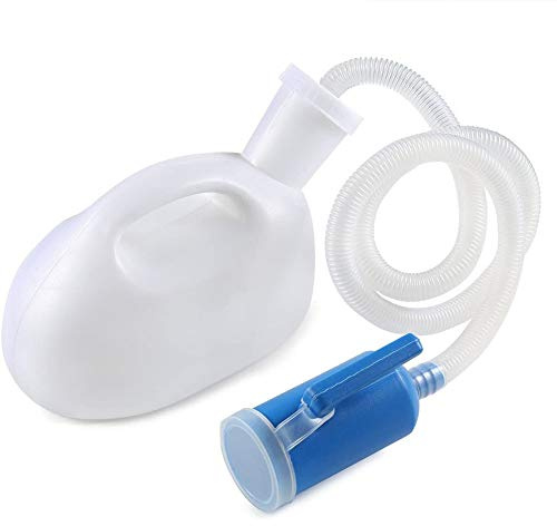 YUXINCAI Pappagallo da Uomo Bottiglie per urina per orinatoio Vasino Pee Collector 2000 ML con Tubo da 1,6 m per Il Viaggio in Auto da casa in Campeggio