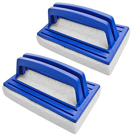 2 Stück Pool Schwamm Bürsten Poolreinigung Handschrubber Schwimmbad Bürste mit Griff Schwamm Radiergummi Wasserlinie Scrubber mit Griff Teich Bürste Reinigungszubehör Geeignet zum Reinigen