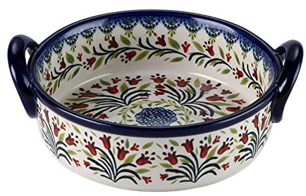Lasagneform Stor djup, bakformar for ugn, små grytformar 21x18,5x7 cm, 950 ml keramisk ugnsform, rund bakplåt, stekform-krysantemum (Color : Tulip, Size : 950ml)