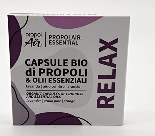 Relax - Propolis Capsules BIO with Essential Oils: Lavander, Arolla Pine, Orange. Helps boost immune system. Works with all PropolAir propolis diffusers range