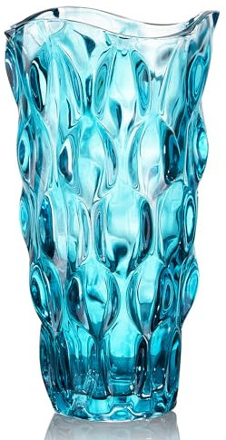 CEMABT Vasi in vetro per fiori, vasi moderni ispessiti da 1,5 kg, per tavoli, centrotavola, vaso per la decorazione della casa, cristallo, colorato, vintage e trasparente, grandi vasi regalo di Natale