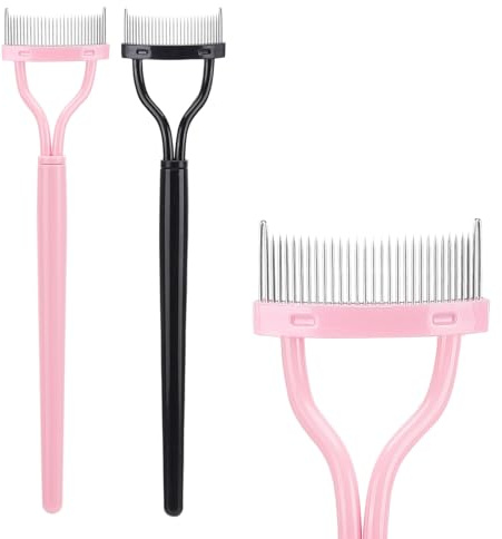 2 Pcs Eyelash Separator Tool Mascara Brushes Eyelash Comb Separator Definer Lash Comb for Combing, Separating Lashes