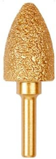 MiJunHD Cabezal de molienda soldado de diamante de 20 mm, tipo redondo, mango redondo de 6 mm, broca de pulido de grano grueso para tallado de piedra de madera, lijado de metal, desbarbado de acero