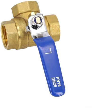 Kugelhahn Messing T-Port L-Port für Wasser Öl Gas 1/4-, 3/8-, 1/2-, 3/4-, 1 Zoll (DN20 L-Typ)