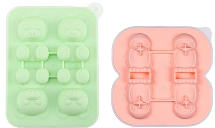 1 Stück Bären-Eiswürfelform Mit 1 Stück Pinguin-Eiswürfelform, Silikon-Eiswürfelform, Niedliche 3D-Tierform-Eisform, Geeignet Für Saft, Kaffee, Milchtee, Schokolade