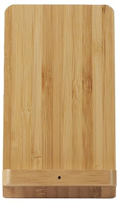 BE MIX, HT0031, Supporto Caricabatterie a Induzione in Legno 15W, Ricarica rapida, design naturale ed essenziale, Compatibile con tutti i telefoni, Pratico e portatile, Ideale per viaggiare