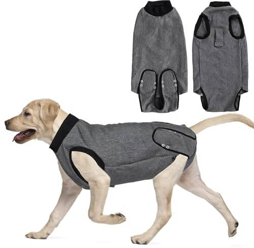 Hundebody Nach Op, Atmungsaktiv Wundschutzanzüge für Hunde,Hund Kastration Hündin Rüde Body für Hunde Nach Op,Erholungsanzug Hunde Mit Klettverschluss,Hunde Einteiler für Hunde Kegel-Alternativen