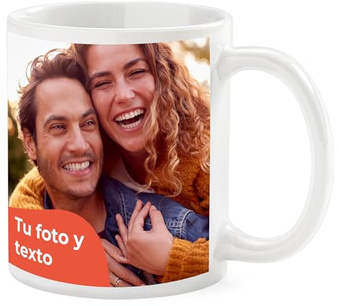Cimpress Tazza Personalizzata con Foto o Testo, Tazza in Ceramica da 325 ml con Manico Bianco, Mug con Immagine Personalizzata, Idea Regalo o per Uso Aziendale, Perfetta per Casa e Ufficio