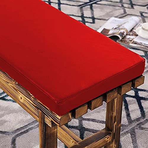 Wasserdichte Bankauflage für 2 oder 3 Sitzer Gartenmöbel oder Schaukel 90x40x5cm Rot Outdoor Sitzkomfort Langlebig und Stilvoll Terrasse Zubehör