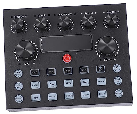 Carte Son 800 Ma en Fer pour Ordinateur et Mobile, Réglage Professionnel | Compatible Tablettes, Tonalité Électronique, Grand Bouton, pour Adultes, Noir
