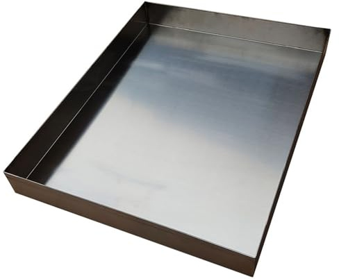 Plateau de Machine à Laver, Bac de Récupération en Acier Inoxydable, Bac de Retention, Bacs de Vidange pour Vidange D'huile, Bac de Protection pour Cage à Chien, Sans Trou(60x60x4cm (23.6x23.6x1.6in))