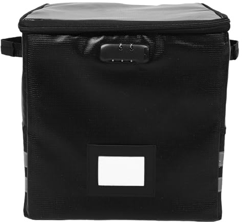 Gatuida Organizador de Almacenamiento de álbumes ignífugo con Cerradura, Caja Plegable para Transportar Discos de Vinilo, contenedores de Almacenamiento Plegables con Tapa para Accesorios de