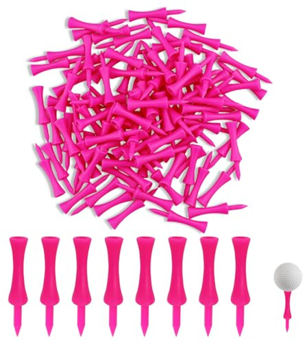 LACHT 50 Stück Tees de Golf en Plastique, Tee Golf Plastique, Tee de Golf en Plastique, Accessoires de Golf Tees de Golf Réutilisables Professionnel, Cadeau pour Golfeurs ou Famille