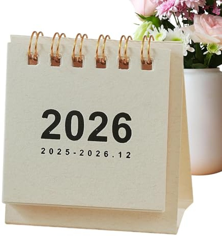 Calendario da tavolo 2026 – Calendario da ufficio | Agenda mensile da desktop/muro, perfetta per la casa, la scuola, mensile, la scrivania, la pianificazione della carta, l'organizzazione annuale