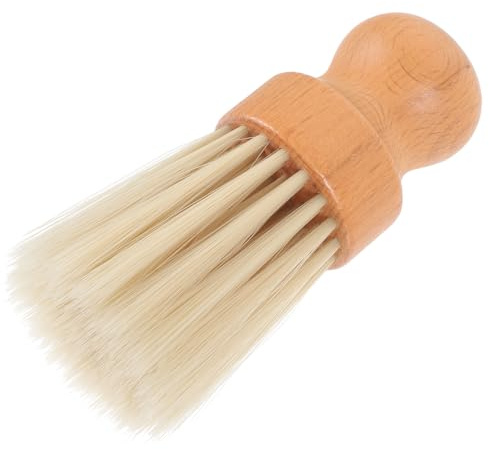 ASAKKURA Cepillo de Cerdas Suaves con Mango de Madera, Tamaño Pequeño para Limpieza de Coches, Muebles y Teclados, Plumero Multifunción para Eliminar Polvo en Peluquerías y Hogar
