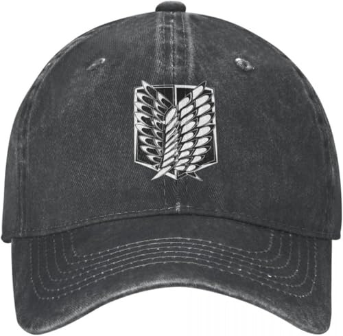 XTWTCXESD Classic Scout Regiment AOT Baseballkappe Vintage, gewaschener Denim, Gewaschene Snapback-Mütze, Unisex Outdoor-Aktivitäten Mütze, Mütze2026