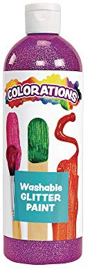 Colorations Washable Purple Glitter Paint, 16 oz, Vibrant Purple, Non Toxic Paint, Kids Paint, Sparkly Kids Paint, Art Supplies, Craft Painting For Kids, At Home Art Projects, School Paint