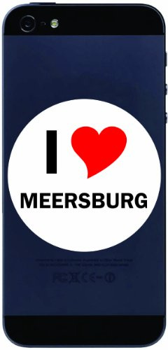 I Love Aufkleber 7 cm mit Stadtname MEERSBURG - Decal - Sticker - Handy - Handyskin - Handyaufkleber - Telefonaufkleber - JDM - Die Cut - OEM