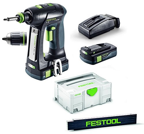 Festool 574921 - Trapano avvitatore a batteria C 18Li 3,1-Compact Systainer 2 T-Loc