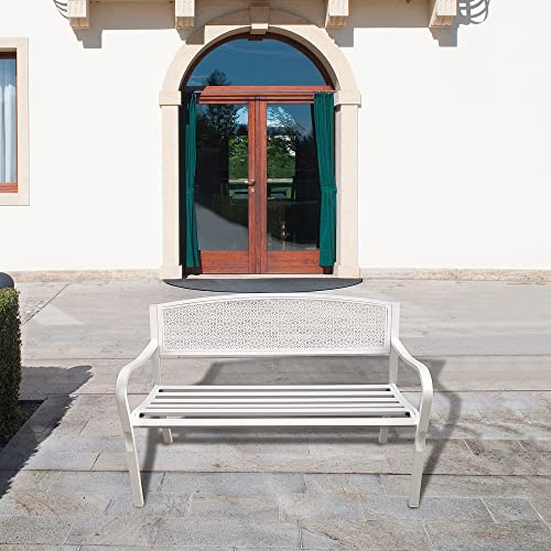 PAPILLON 8042485 Gartenbank Dothan weiß 128 x 56 x 85 (H) cm