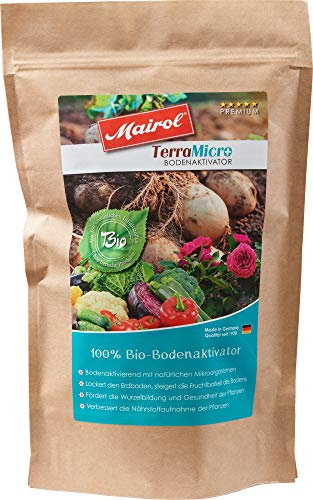 Mairol TerraMicro 100% Bio Bodenaktivator mit Microorganismen, Pulver 450 g mit Messlöffel