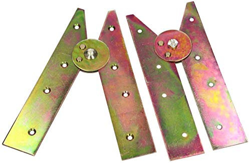 KOTARBAU® 2 Bisagras de escalera, 200 mm, Accesorio para escalera de madera, Plegable, Galvanizada, Resistente, Segura, 2 UNIDADES