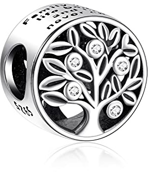 NINGAN I Love Family Charm si adatta Pandora Charms Bracelet 925 Sterling Silver Love Heart Charm - Festa della mamma compleanno gioielli regalo per le donne