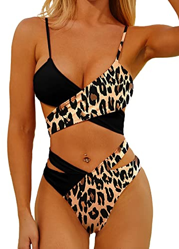 Tofern bikini Tvådelad Set Sexy Dam Baddräkt Korsa Över Brazilian Bikiniset Dambaddräkt, Bikini Kvinnor Set
