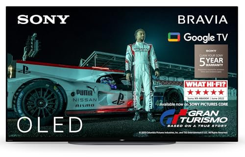 Sony BRAVIA XR, XR-48A90K, 48 Inch, OLED, Smart TV, 4K HDR, Google TV, BRAVIA CORE, Perfect for PlayStation5, Metal Flush Surface Design, 5 Year Warranty