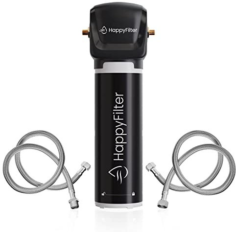 HappyFilter Kalk Wasserfilter 2 | kein separater Wasserhahn nötig | nachhaltiges Design | keine verkalkten Küchengeräte mehr | Aktivkohlefilter | Quick Change | einfache Installation