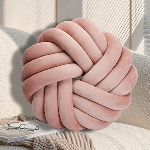GYCS Knot Cushion, Soft Plush Cushion, Knotted Cushion, Decorative Cushion for Sofa, Bed, Decorative, Knot Cushion, Throw Cushion for Home Decoration, Bedroom, Couch,Carmine,30cm