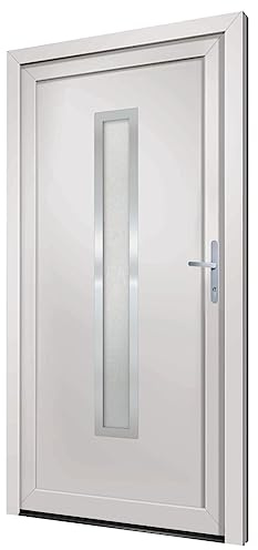 Porte d entrée Blanc 88x200 cm PVC
