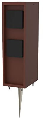 Novatool 1 colonna di presa elettrica a 4 scomparti esterni marrone in acciaio inox rettangolare IP44 con picchetto presa esterna da giardino per esterni