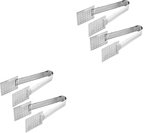 BESTonZON 4piezas Clip De Té Multifuncional De Acero Inoxidable Juego De Utensilio De Cocina Para Sostener Bolsas De Té Hielo Fácil De Limpiar y