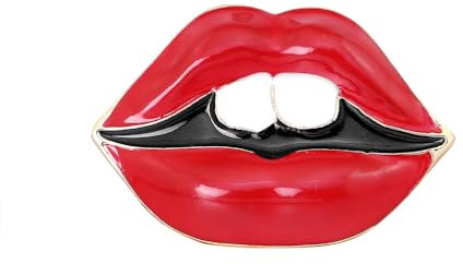 Rote sexy Lippen, Brosche für Frauen und Mädchen, lustige offene Mausform, Anstecknadel, einzigartige Anstecknadel, Anstecknadel, Mantel, Sicherheitsnadel, stilvolle Winterkleidung, Dekorationen,