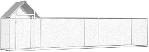 Hühnerstall, LAPOOH Kaninchenstall, Legenester Für Hühner, Hühnerhaus, Hasenstall Draußen, 5x1x1,5 m Verzinkter Stahl