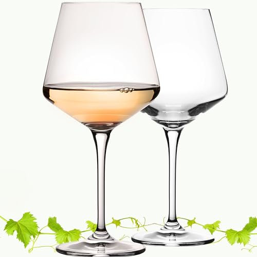 Imperial Athènes Lot de 2 verres à vin blanc 560 ml Verre Chardonnay en verre cristalline Passe au lave-vaisselle