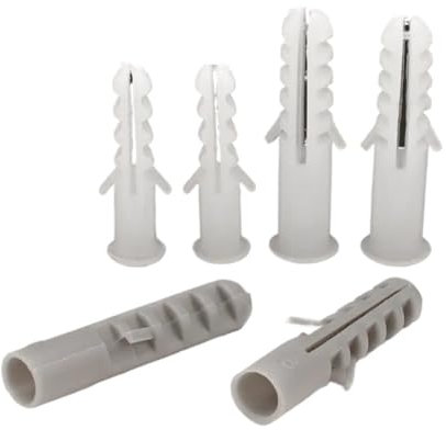 M4-M8 Kunststoff Expansion Rohr Klettern Wand Tiger-förmigen Expansion Wand Stecker Bolzen Kunststoff Weiß Grau Dübel(Grey M6x30,20PCS)