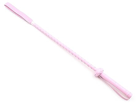 Tplkxurib Peitsche S/L-Größe Leder Peitsche Weich Paddel Erotik Flogger Reitgerten Spanking Stimulator Rollenspiel Sklave Bondage Fetisch BDSM Sex Spielzeug Zubehör für Frauen Männer,Rosa,L