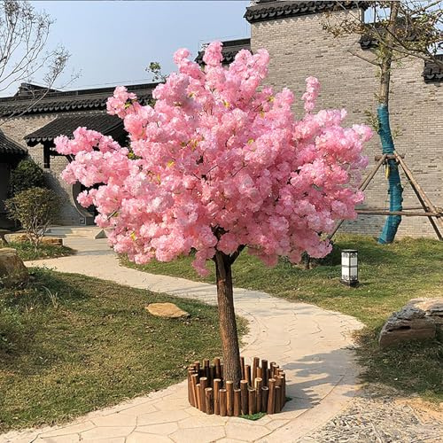 Künstlicher Kirschblütenbaum – Großer Kirschblütenbaum Aus Rosa Seidenblumen Für Hochzeiten, Heimdekoration, Outdoor-Partys, Restaurants, Einkaufszentren,100cm*60cm