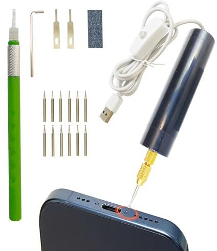 Damaged Screw Removal for iPhone, iPhone Repair Tool, Broken Screw Extractor Kit for Cell Phone,Targetting Small Screw Damaged can not Screw Out by Screwdriver, USB 5V Power Supply,Screw Extractor