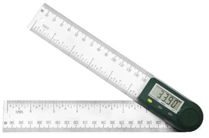 OURNXI Digitaler Winkelmesser, 7 Zoll/200 mm, Edelstahl-Winkelmesswerkzeug mit LCD-Display for Schreiner/Holzarbeiten