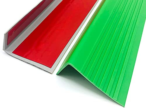 Perfil de borde de escalera Perfil de borde de escalera, 3 piezas, perfil de borde de escalera, tira antideslizante de PVC para escalones de baldosas de cerámica para jardín de infantes, envoltura de