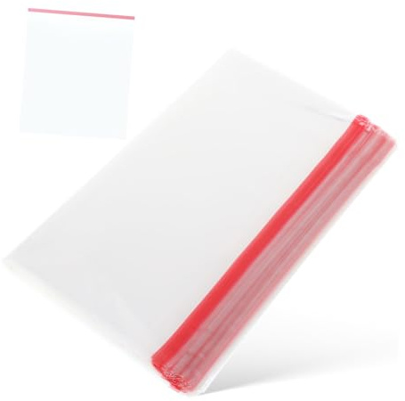 Mipcase 100 Stück Transparente Selbstklebende Bopp Beutel Reißfeste Verpackungstüten für Kleine Unternehmen Vielseitig Einsetzbar als Klare Verpackungs und Versandbeutel