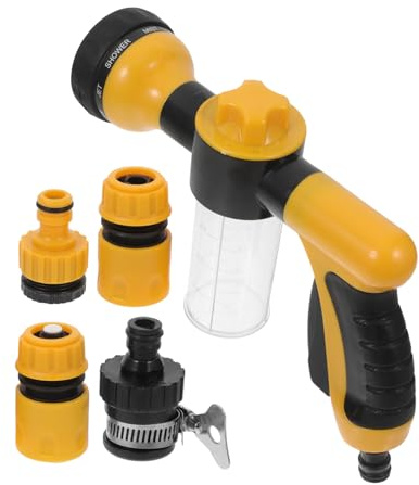 JOINPAYA Heavy Duty Dog Washing Spray Hose Attachment Portable Water Saving Garden Hose Sprayer for Pet Grooming and Outdoor Cleaning with Connectors